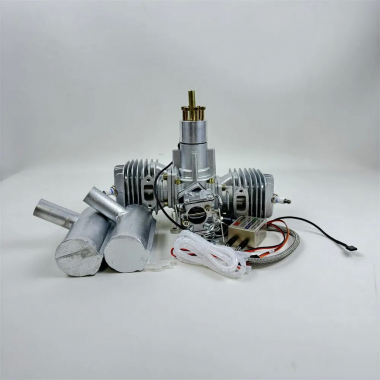 Двухцилиндровый двухтактный бензиновый двигатель 120CC для БПЛА с воздушным охлаждением, оснащённый гибридным электрогенератором